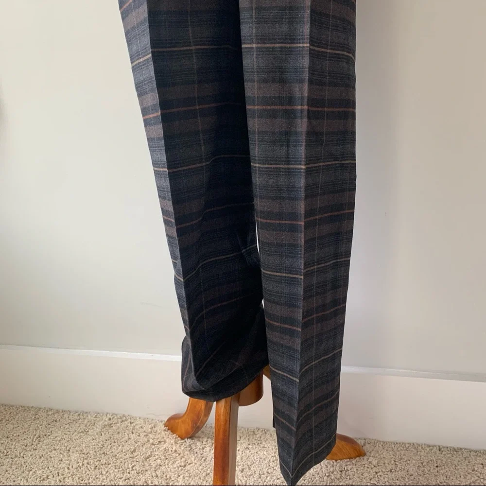 Talbots Wool Plaid Pants Size 4 - Picture 3 of 14